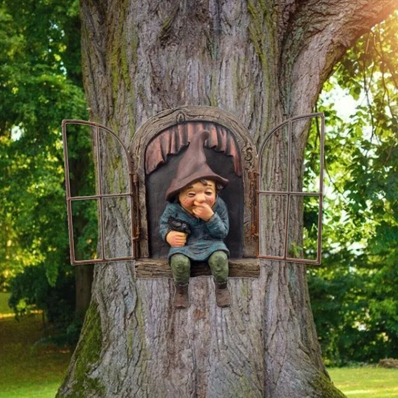 Home Bargains - Estatua de jardín travieso, elfo para