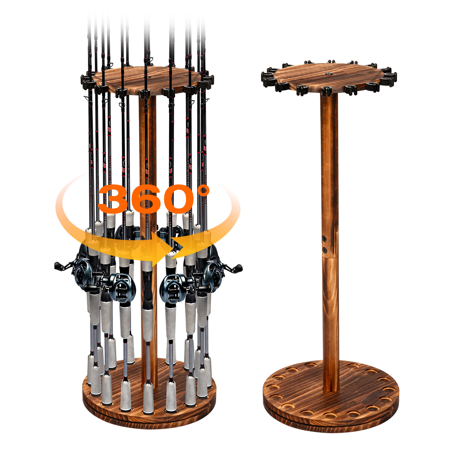 Home Bar Stand - Soporte Giratorio para Cañas de Pescar