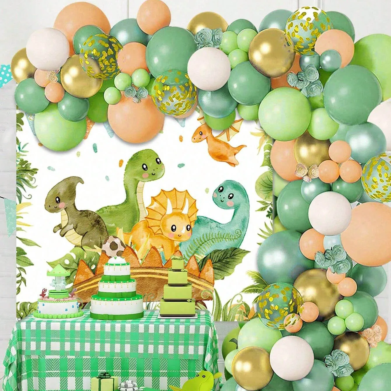 Home Bargains - Juego de globos de dinosaurio, arco