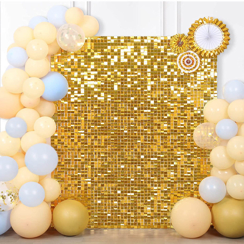 Home Bargains - Cortina de Globos Cuadrados Pequeños Negros,