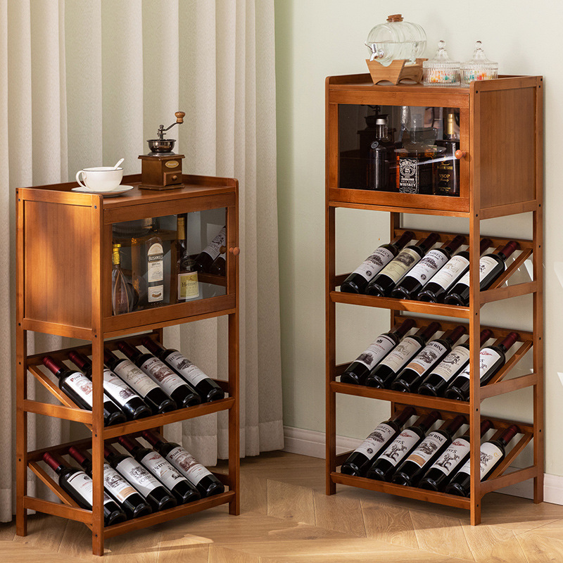 Estante para vino de bambú mac - Home Bar Shelf reseña y precio