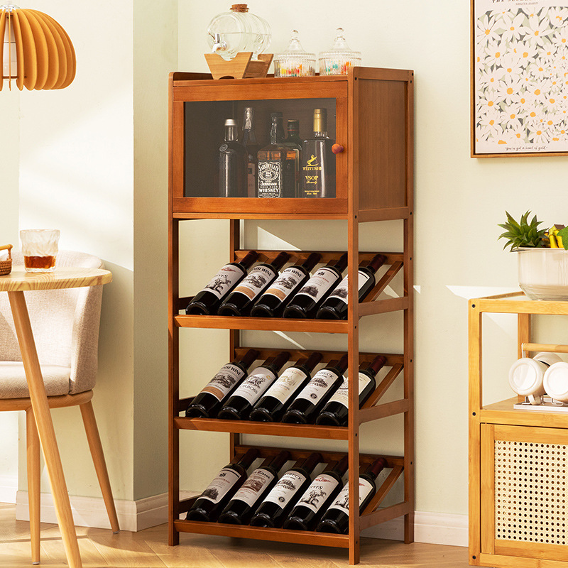 Estante para vino de bambú mac - Home Bar Shelf reseña y precio