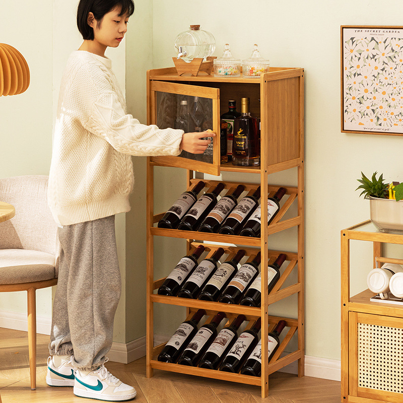 Estante para vino de bambú mac - Home Bar Shelf reseña y precio
