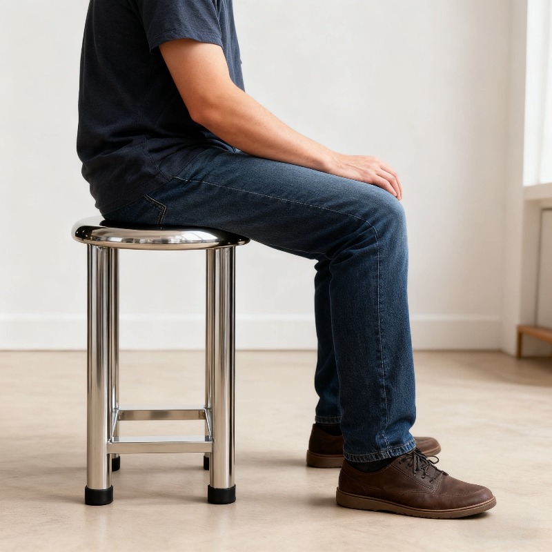 Taburete Redondo de Acero Inox - Home Bar Stools reseña y precio