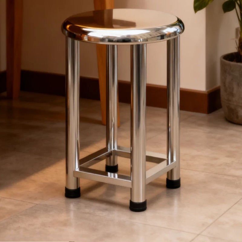 Taburete Redondo de Acero Inox - Home Bar Stools reseña y precio